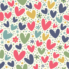 Simple pattern with hearts. Great for Baby, Valentine's Day, Mother's Day, wedding, scrapbook, surface textures.