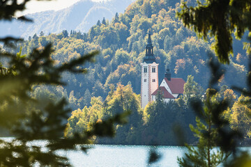 Castle on lake Bled, Slovenia, close-up