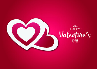 Lovely happy valentine's day background with hearts Free Vector