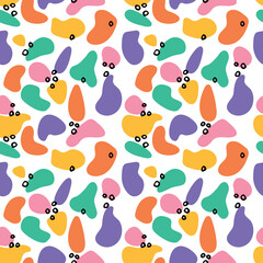 Naklejka premium Seamless pattern with blots. Colorful print.