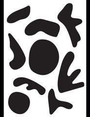 Pattern with abstract bubble shapes. Contemporary wallpaper.