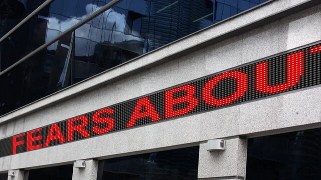 Fears about the global economy stock ticker