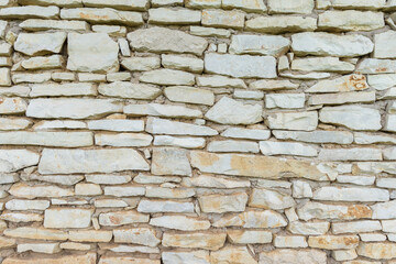 Fototapeta premium Stone wall texture with different sized stones as background