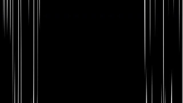 シンプルなスピード線 8つの方向 中央にマスク 1秒 ループ アルファマット