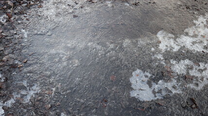 Solid frozen ice texture, close-up