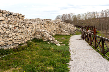 Fototapeta na wymiar Ruins of Fortress Kaleto at town of Mezdra, Bulgaria