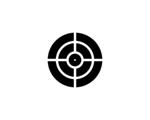 Aim outline icon isolated. Symbol, logo illustration for mobile concept, web design and games.