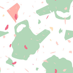 Terrazzo seamless pattern. Earthy  minimalistic