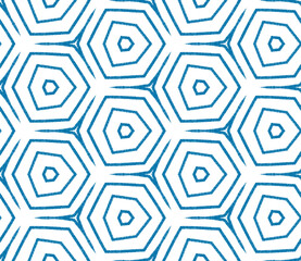 Geometric seamless pattern. Blue symmetrical