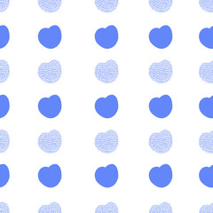 St. Valentine’s Day Wrapping Paper Patterns with Violet Hearts on White Background. Hand Draw Trace Elements and Hand Made Vector Patterns. 