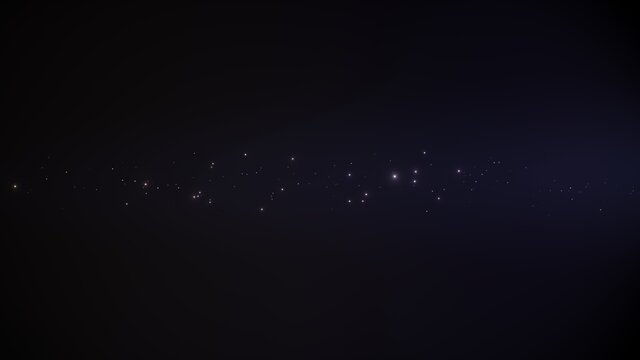Linear starry sky at night with ambient purple bloom for custom wallpaper, web design and video editing.