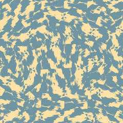 Neutral light blue yellow seamless abstract texture. Modern coastal living all over print. Irregular soft furnishing cover grunge background. High quality jpg swatch.