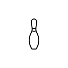 Bowling icon. bowling ball and pin sign and symbol.