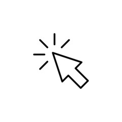 Click icon. pointer arrow sign and symbol. cursor icon