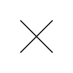 Close icon. Delete sign and symbol. cross sign