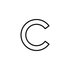 Fototapeta premium Copyright icon. copyright sign and symbol