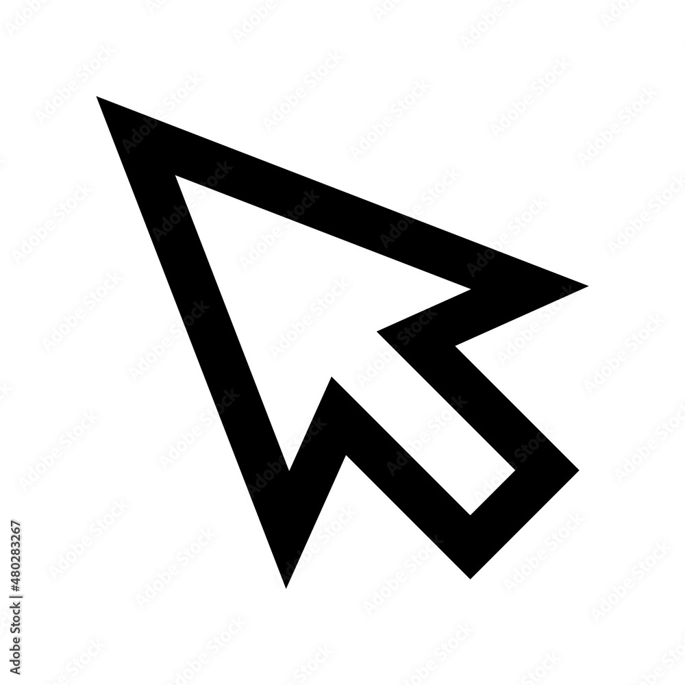 Poster simple mouse cursor icon. vector.