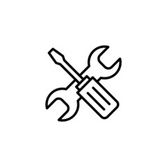 Repair tools icon. tool sign and symbol. setting icon. Wrench and screwdriver. Service