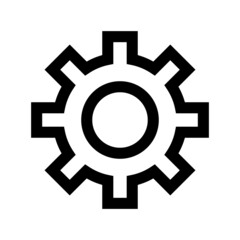 A simple gear icon. Settings. Vectors.