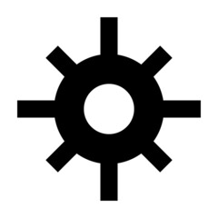 Obraz premium silhouette vector of a ship's wheel.