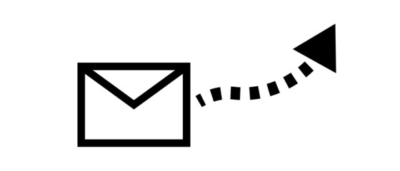 Send mail icon. Send arrow. Vectors.
