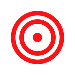 Red target icon. A dart target. Vectors.
