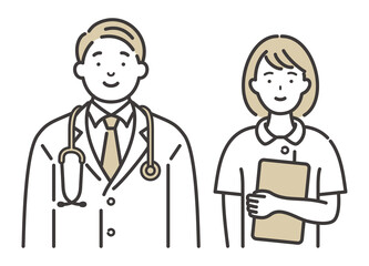 男性医師と若い女性看護師