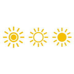 Sun set vector icon illustration sign