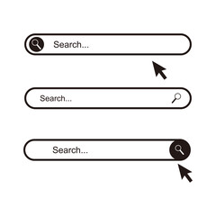 Search bar design element. Search Bar for UI. Vector illustration symbol