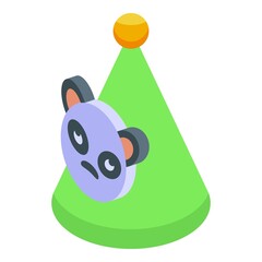 Kid cone party icon isometric vector. Happy cap. Carnival holiday