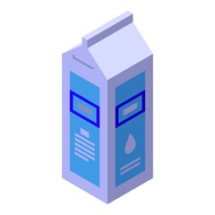 Milk pack icon isometric vector. Carton box. Food drink