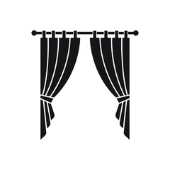 Curtain icon design isolated on white background