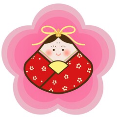 ひなまつりのイラスト　かわいいお雛様