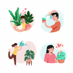 Plant lovers illustration