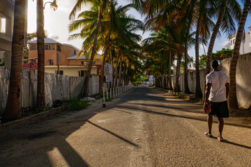 Person walking in street