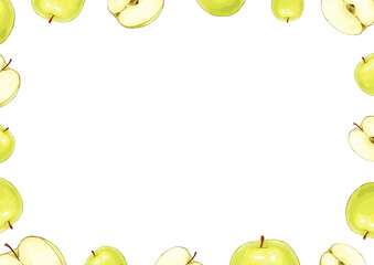 シンプルでかわいい青林檎の控えめなフレーム（グリーンアップルフレーム）
Simple and cute Ao apple discreet frame (green apple frame)