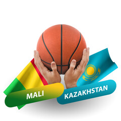Basketball competition match, national teams mali vs kazakhstan