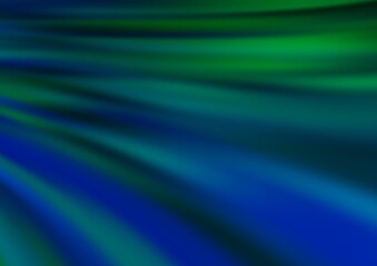 Dark Blue, Green vector template with lines, ovals.