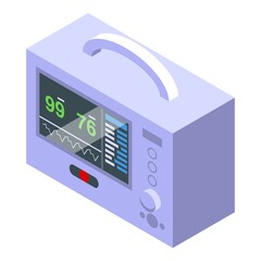 Clinic heart monitor icon isometric vector. Person beat. Health disease