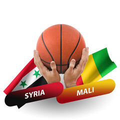 Basketball competition match, national teams syria vs mali