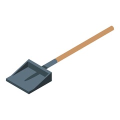 Garden shovel icon isometric vector. Tree trim. People plant