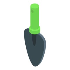 Hand shovel icon isometric vector. Tree garden. Man lawn