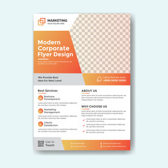 Modern corporate flyer template in vector