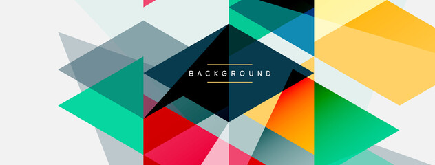 Mosaic triangles geometric background. Techno or business concept, pattern for wallpaper, banner, background, landing page