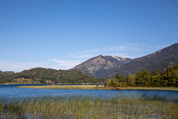 lake and mountains