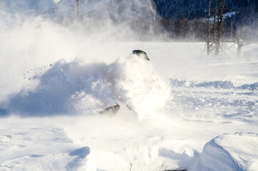 Snowmachine rider in Alaska 