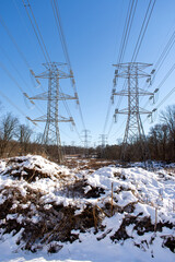 Obraz premium Power Lines Landscape 