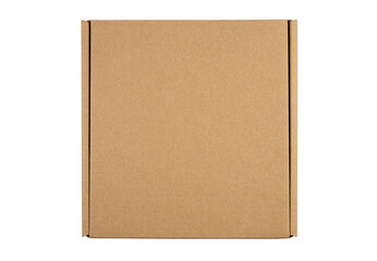 Top view of cardboard boxes on white background with clipping path