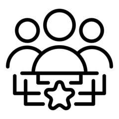 Myth group thinking icon outline vector. Critical think. Mind skill