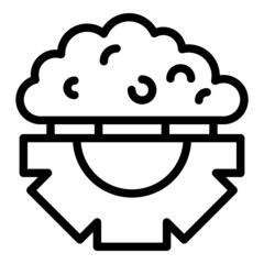 Change critical thinking icon outline vector. Think mind. Skill mental